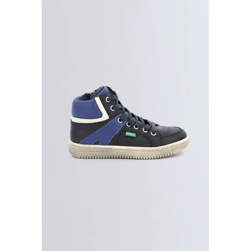 LOWELL BLEU BLANC MARINE SNEAKERS HAUTES Synthétique Garçon