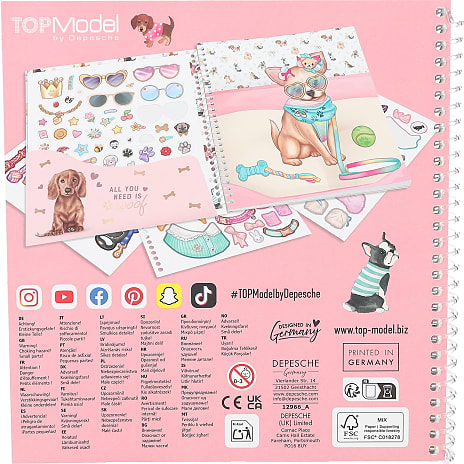 TOPModel Dress Me Up Stickerbog DOGGY