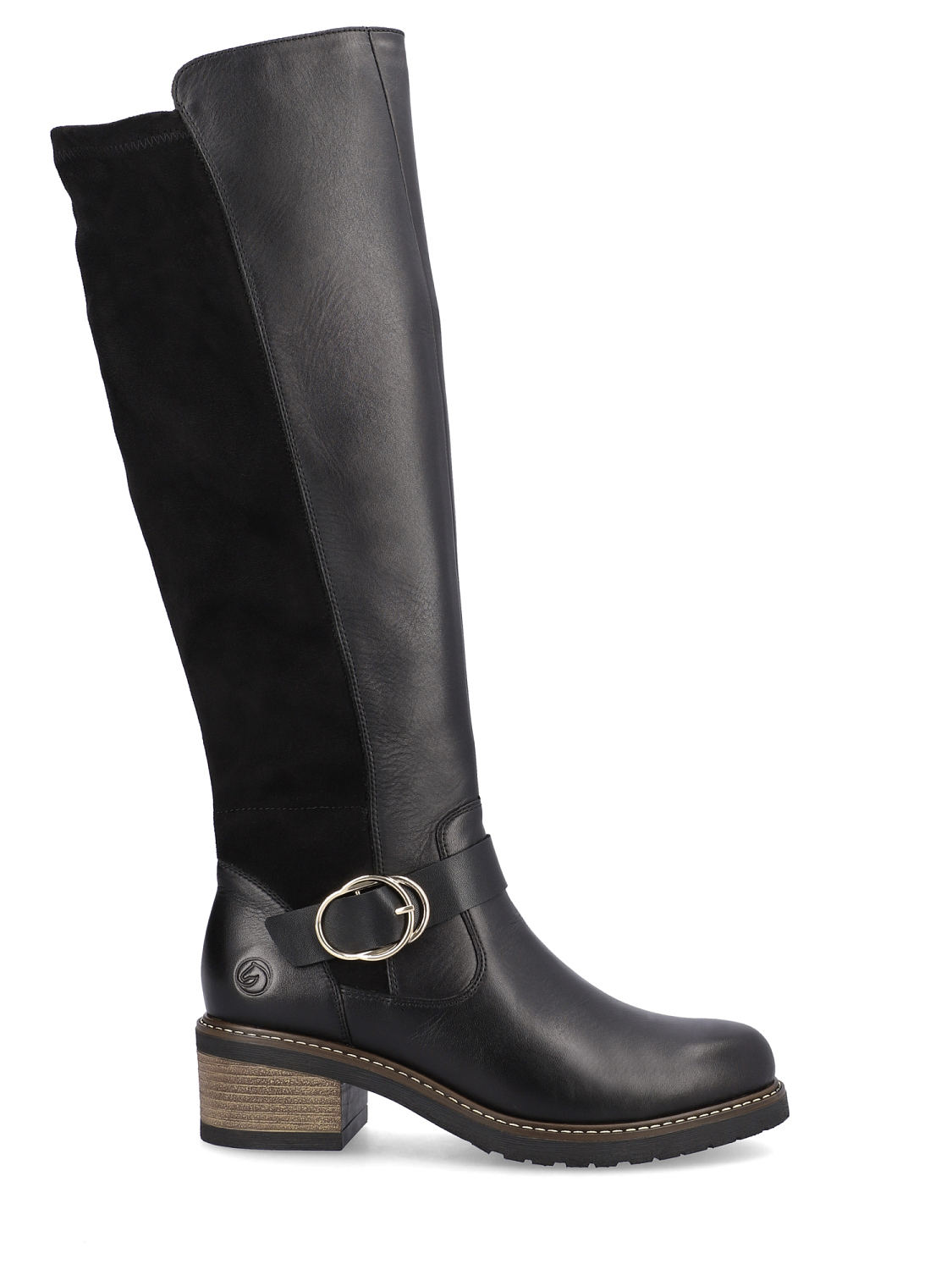 Remonte Leather buckle elastic high boots