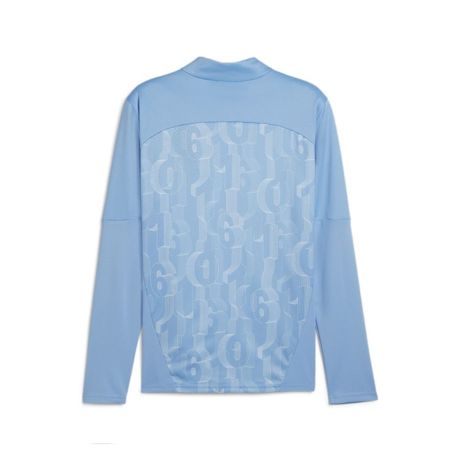 Manchester City Maillot d'Entraînement Avant-Match Fermeture Éclair 1/4 - Bleu Clair/Blanc
