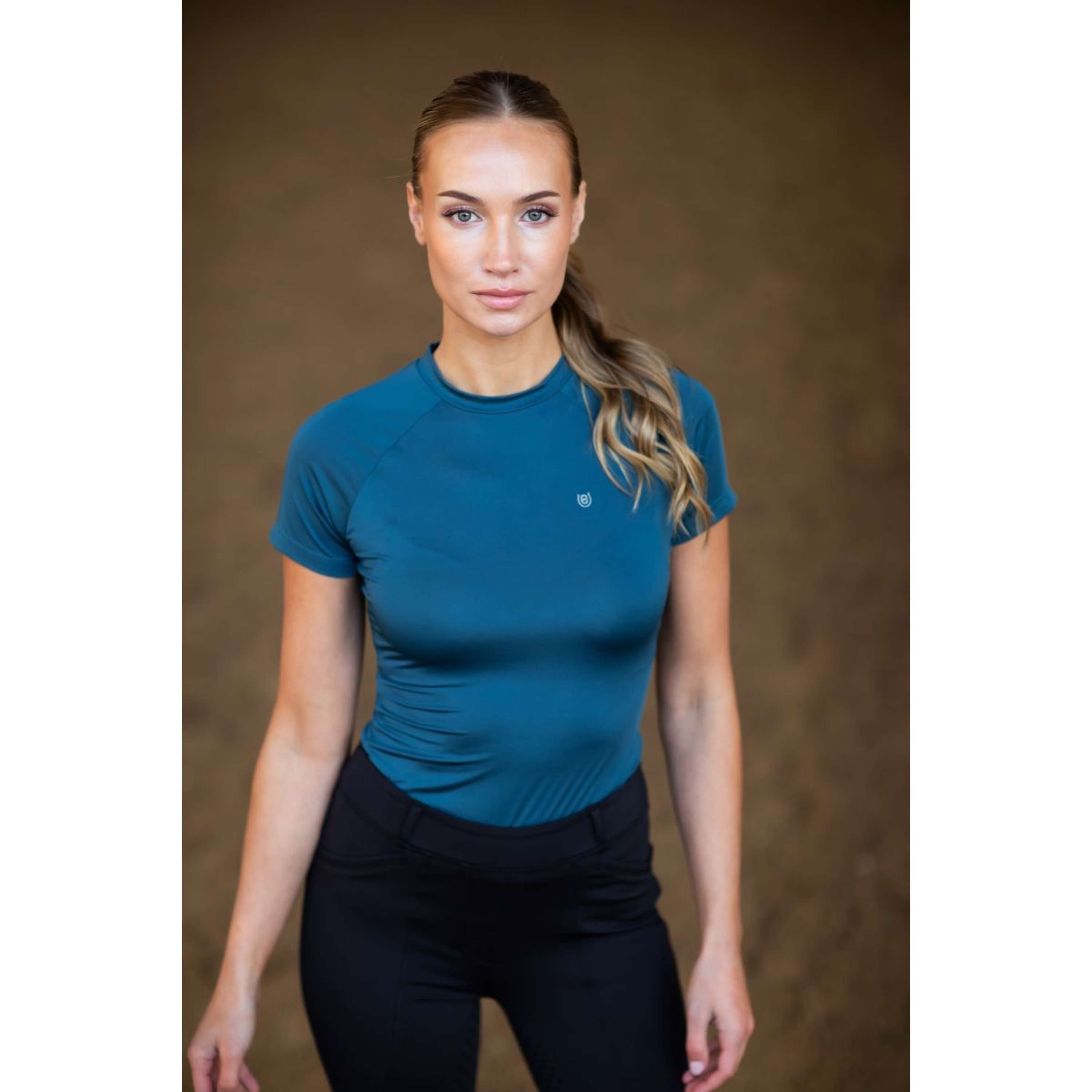 Equestrian Stockholm Shirt Dynamic Short Sleeve Deep Teal