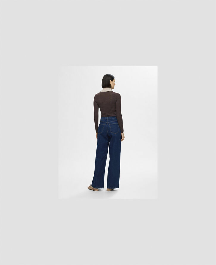 Selected Femme SLFCABALA LS KNIT O-NECK Coffee bean
