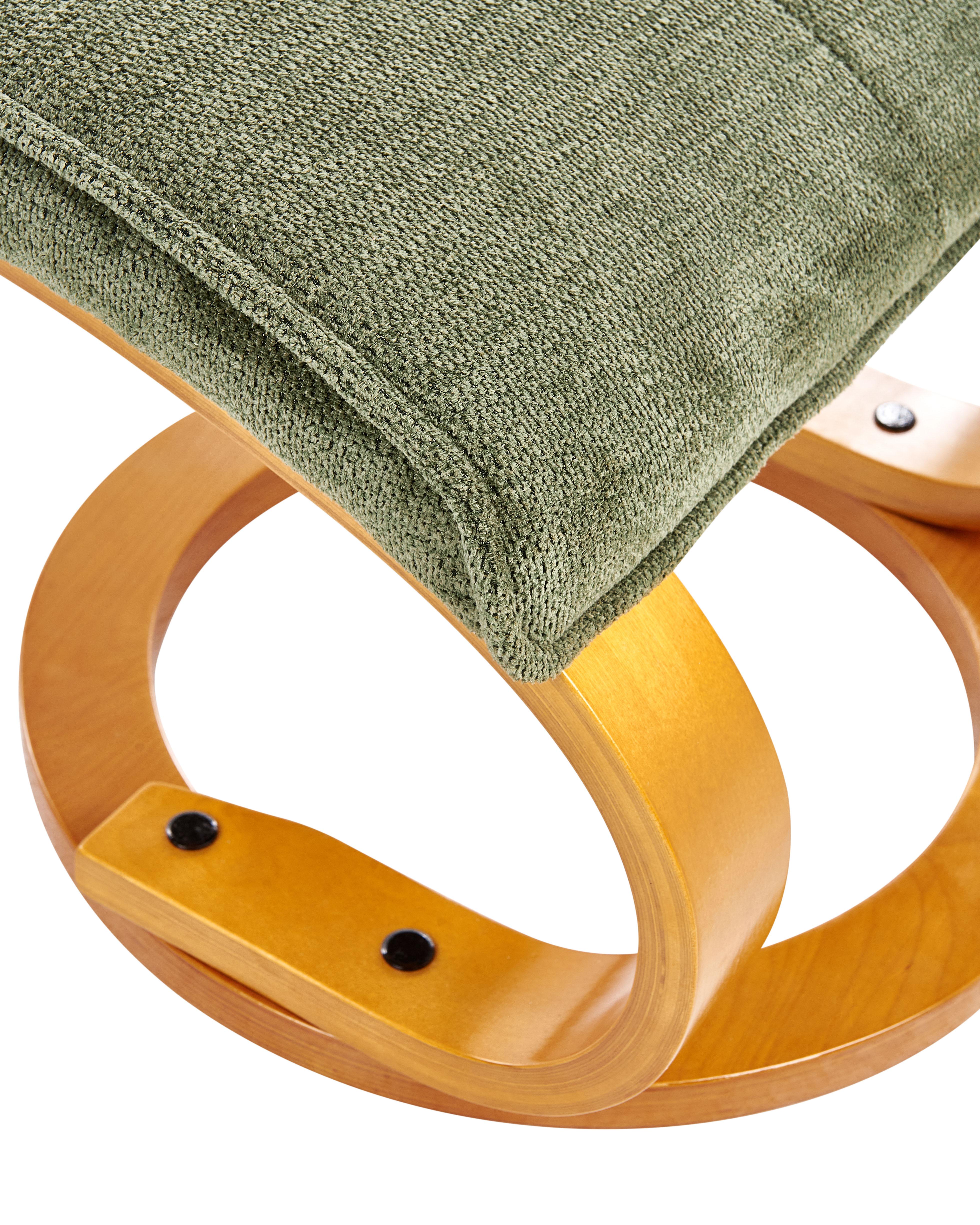 Massagestoel HERO met voetenbank Stof Groen