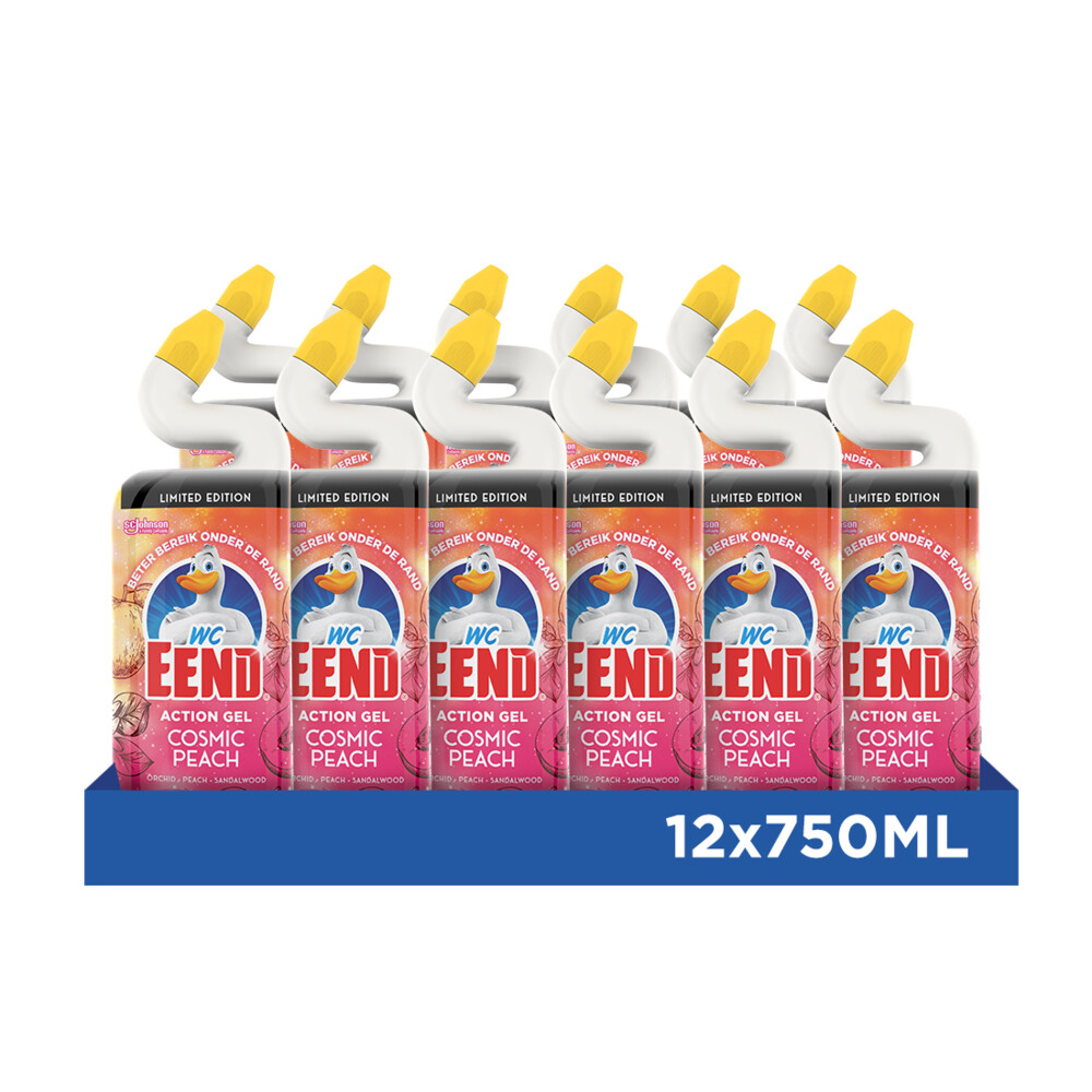 12x WC Eend Toiletreiniger Action Gel Cosmic Peach750 ml