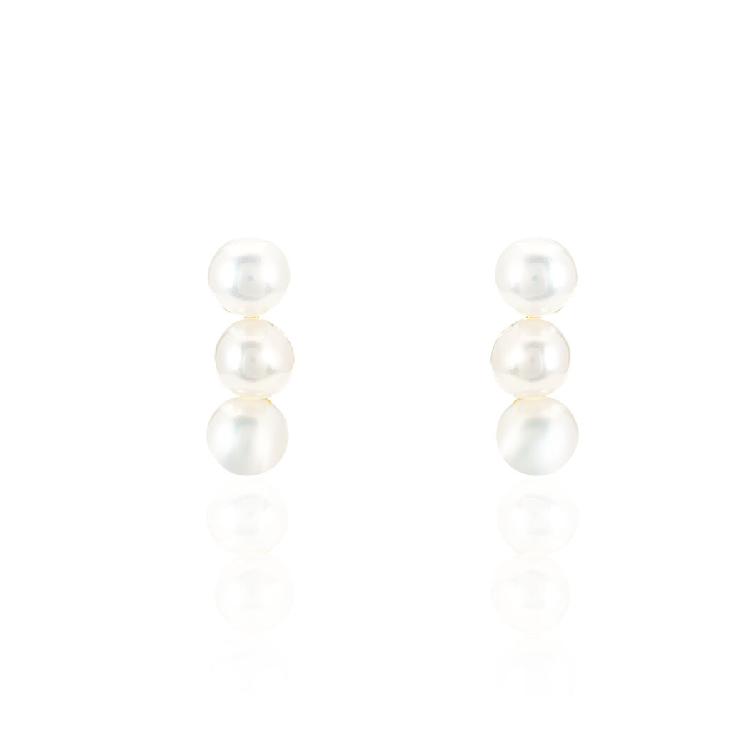 Boucles D'oreilles Puces Caitlyn Or Jaune Perle De Culture