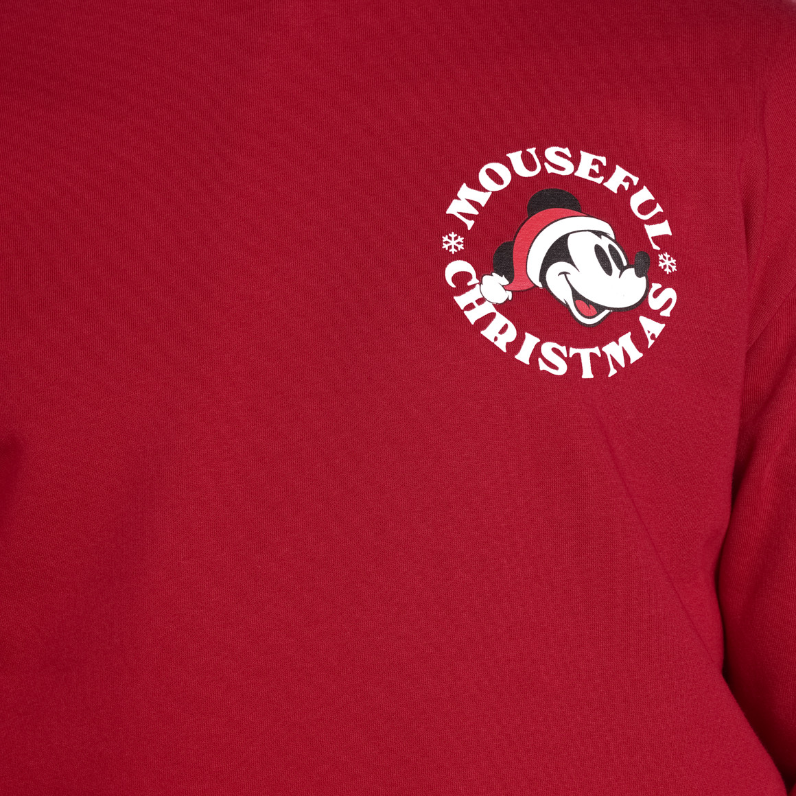 VanVaan Micky Maus Weihnachtssweatshirt mit Print dunkelrot