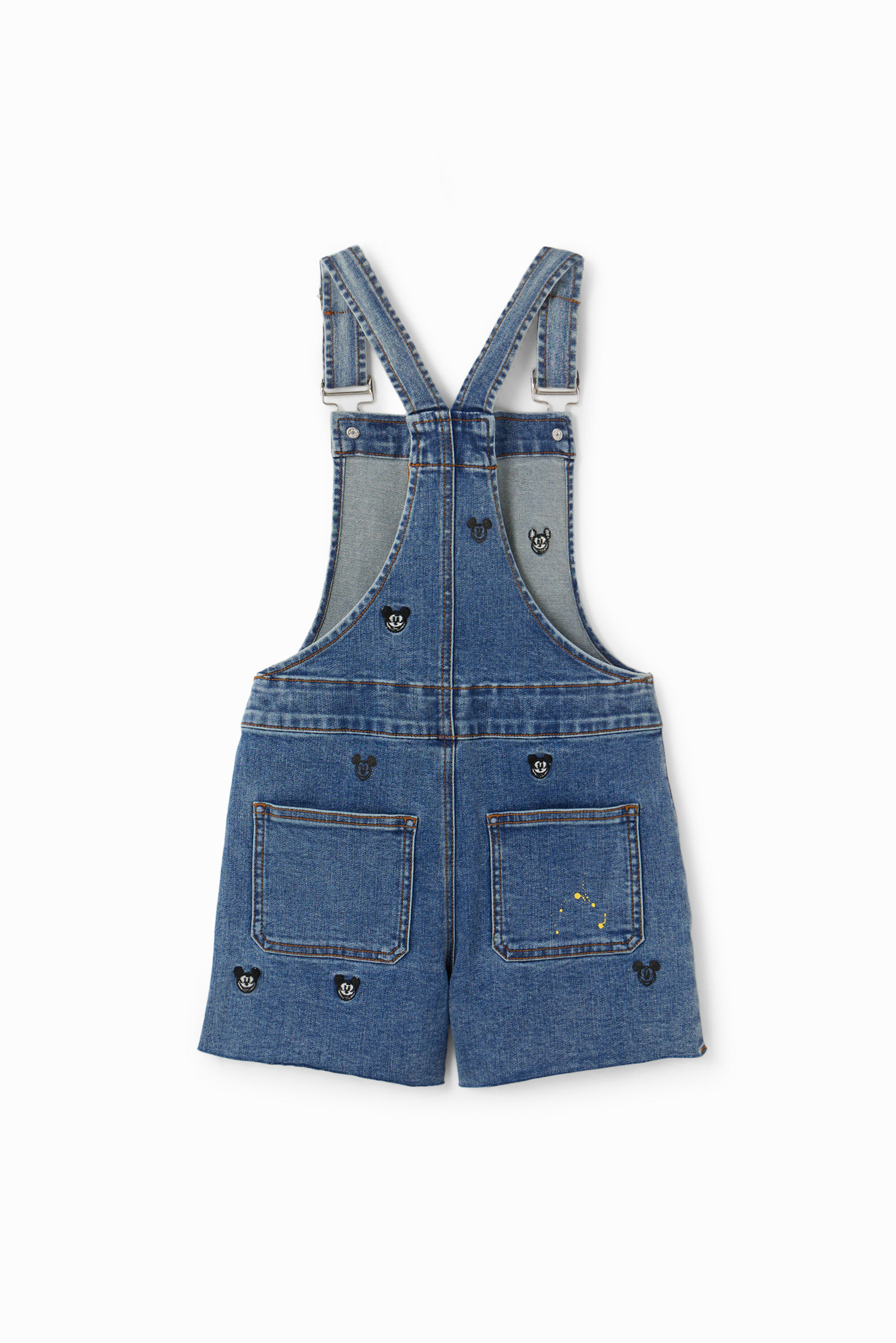 Salopette courte en jean Mickey Mouse