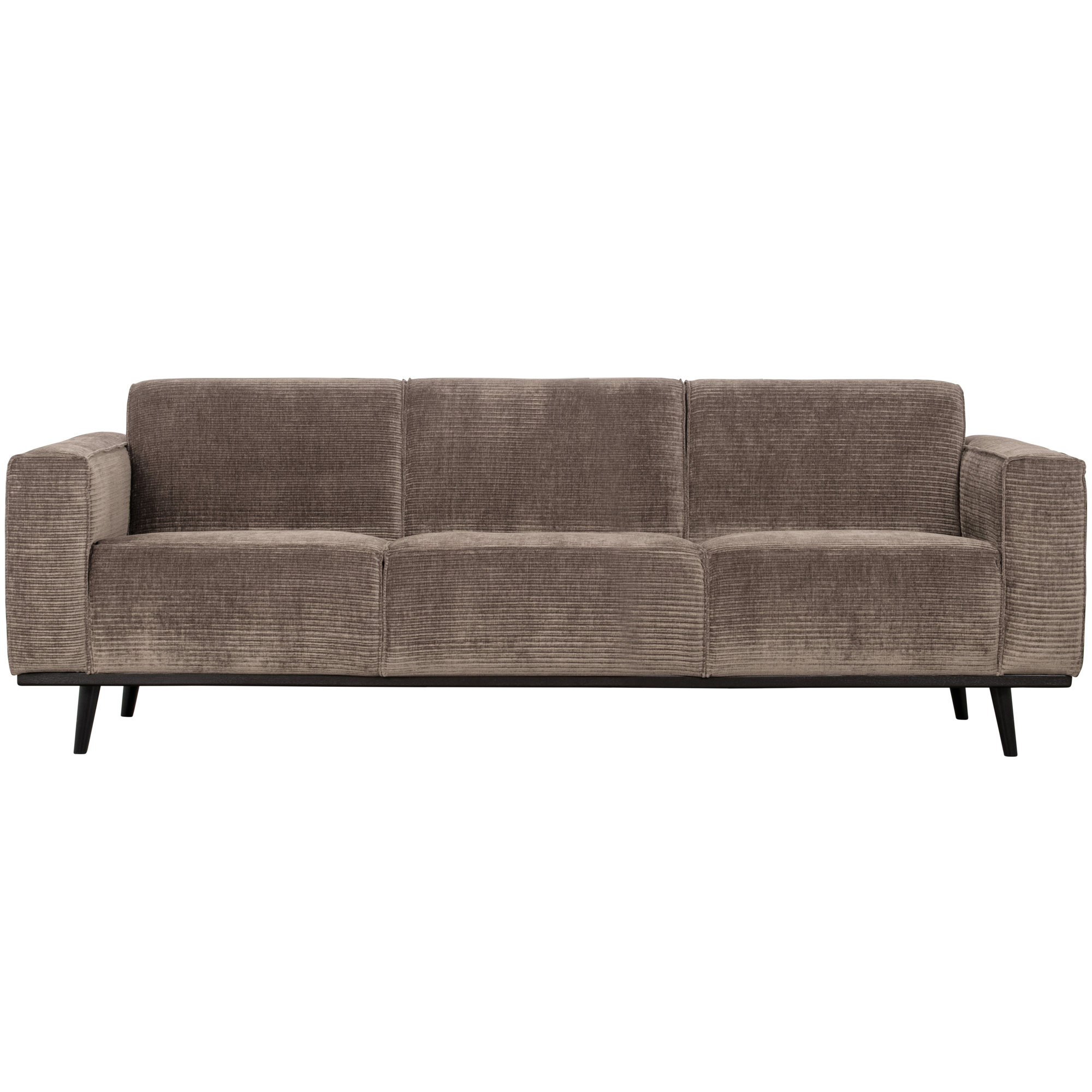 3-zits bank Statement Statement 3-zits Bank - 230 cm - Brede Platte Rib - Taupe