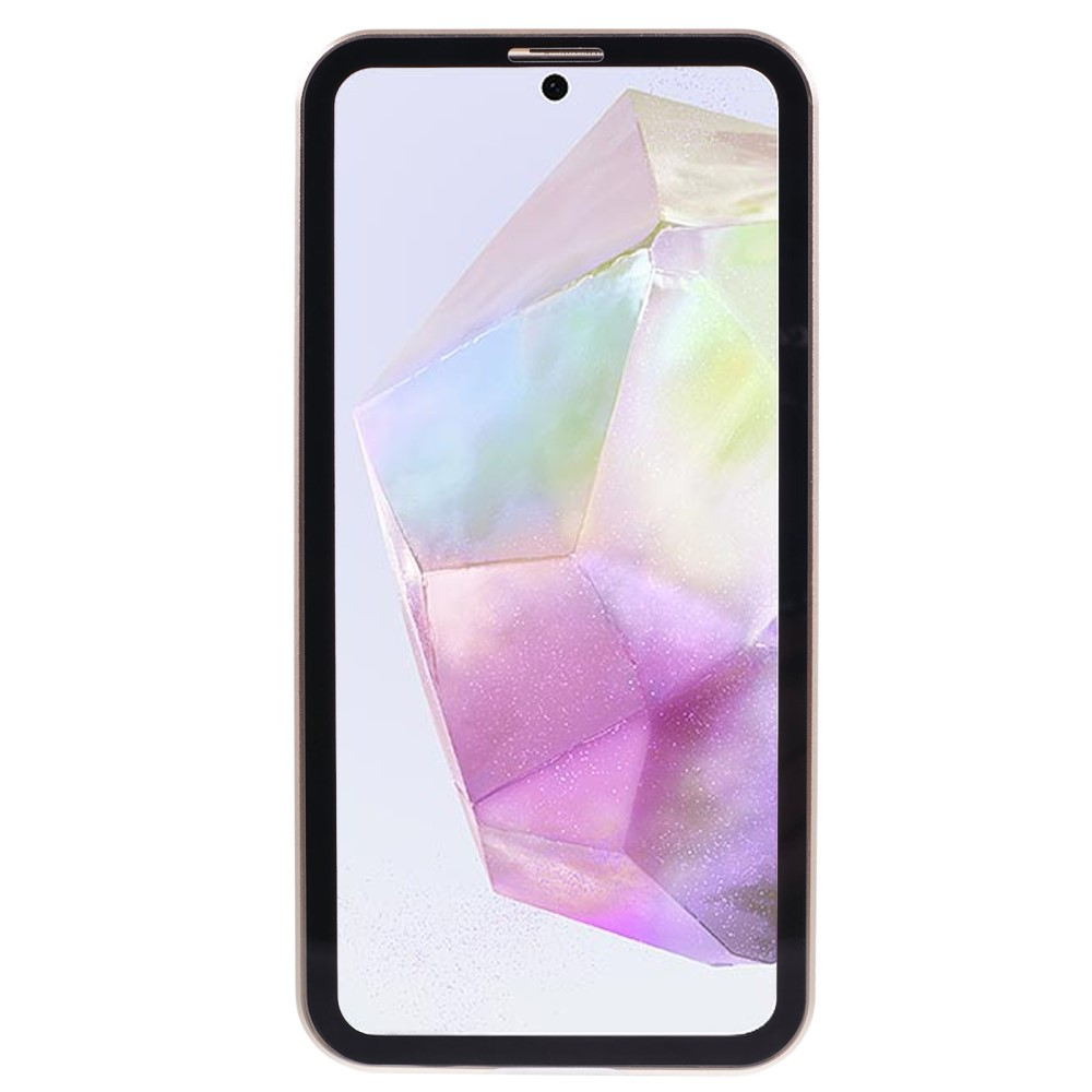 Samsung Galaxy A55 Magnetische Alu Schutzhülle mit Panzer Glas Backcover   Displayschutz (Magnet-Technologie) - Champagner