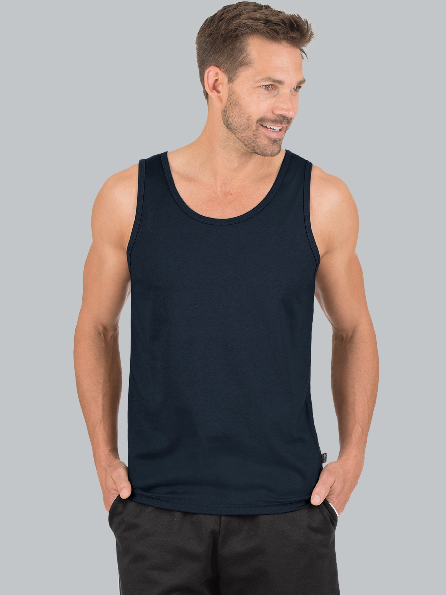 Trägershirt aus 100% Baumwolle Navy