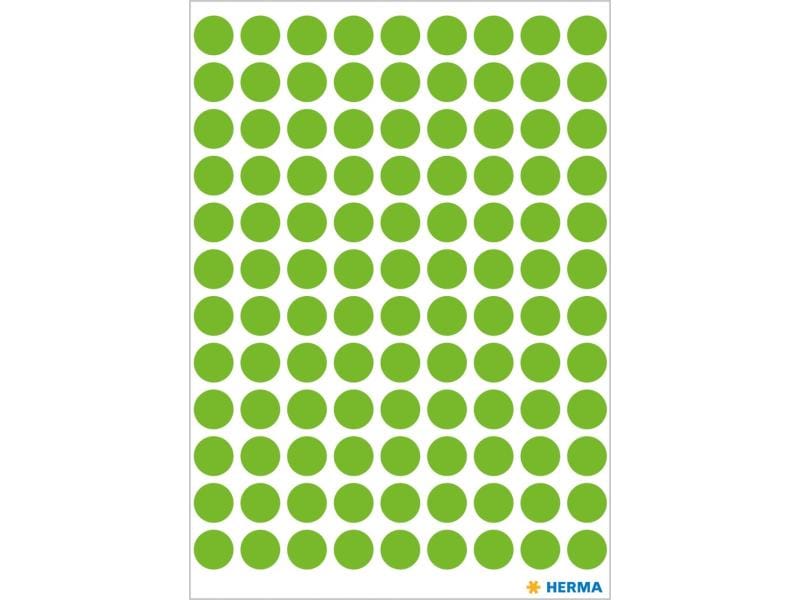 Herma Stickers Klebepunkte Vario Ø 8 mm, Grün Markierungspunkte Sticker