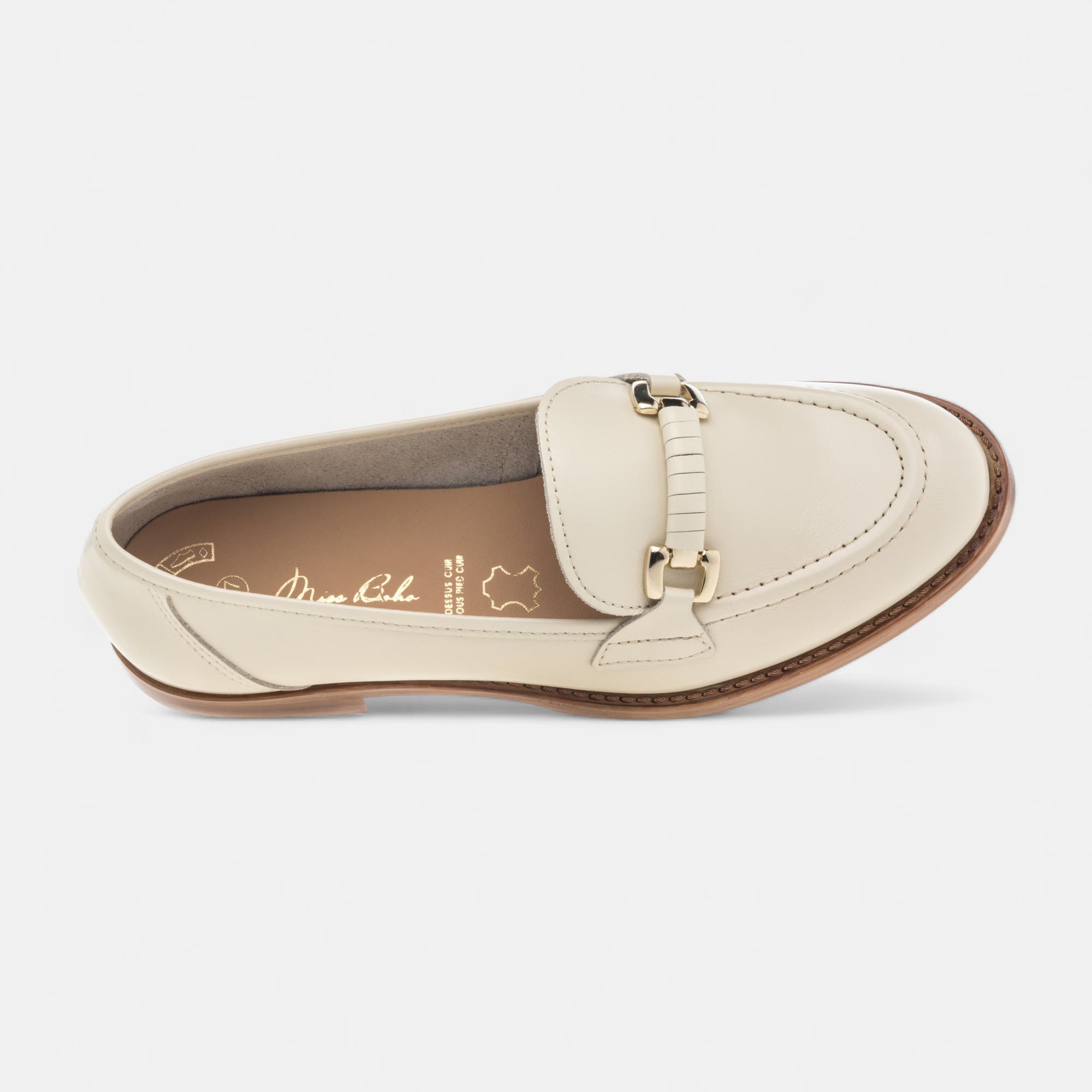 Mocassins Femme en cuir beige