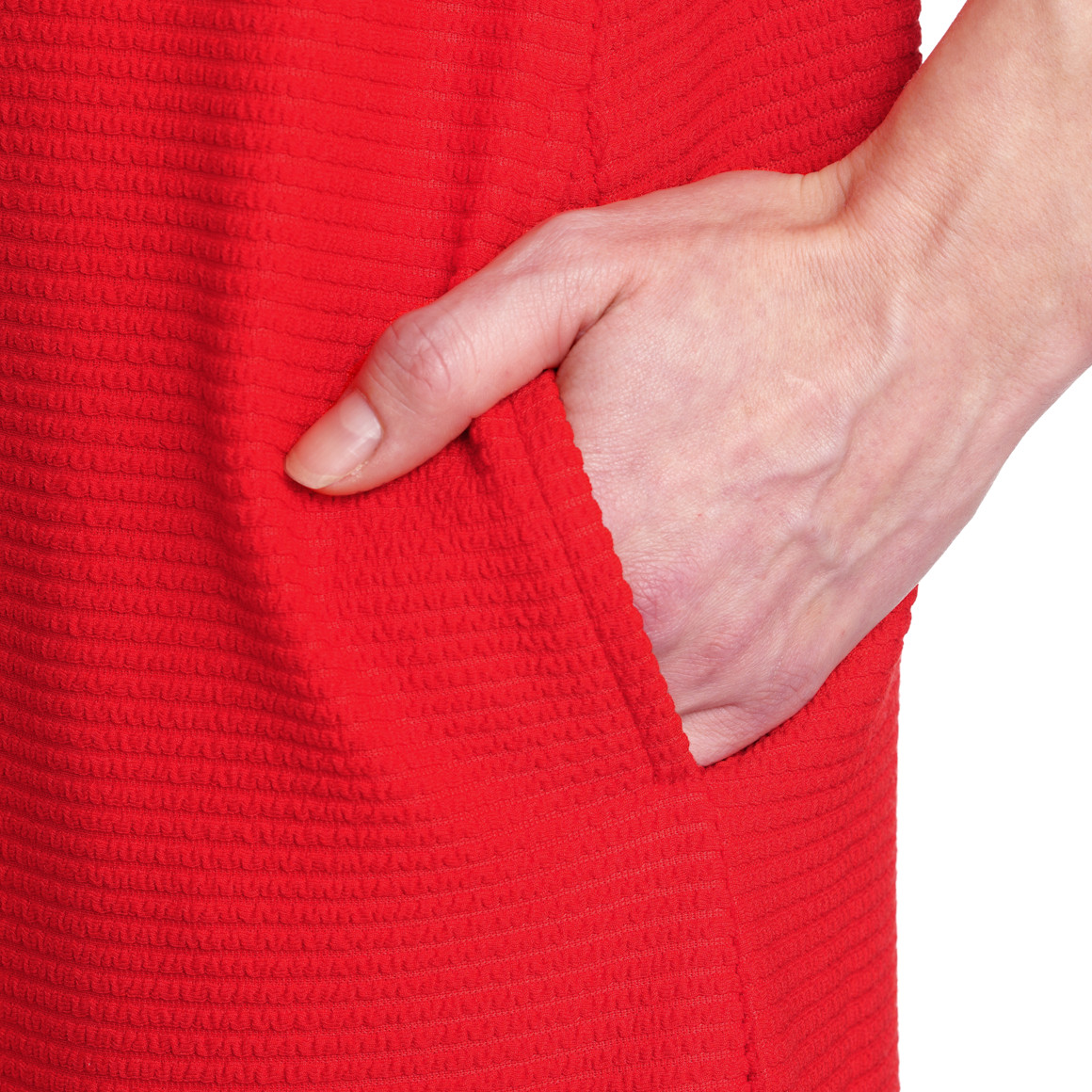 Gina Benotti Damen Kleid mit kurzem Stehkragen rot