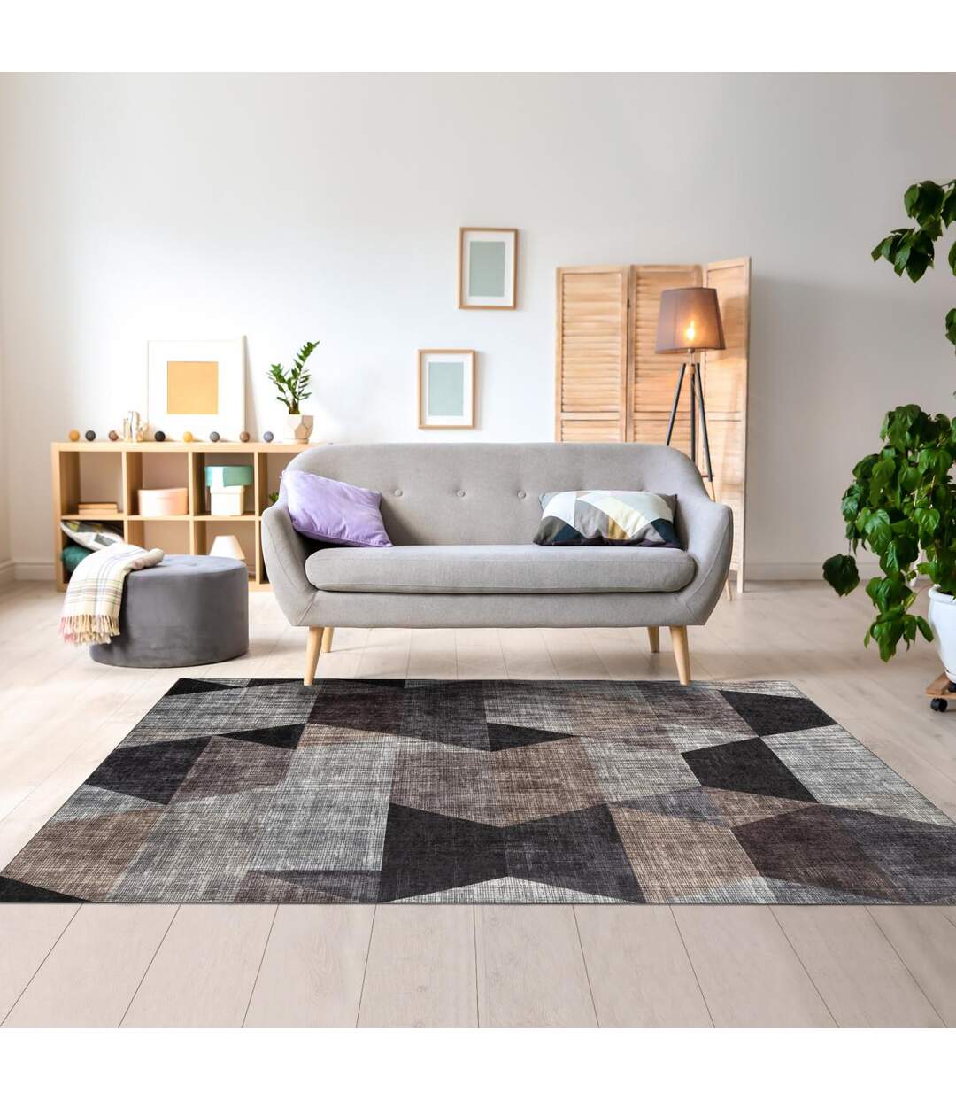 Tapis salon IMPNUM 27 en polyester doux et soyeux Lavable 30°
