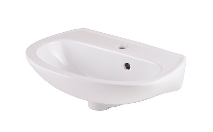 Lave-mains céramique blanc GoodHome Zuari