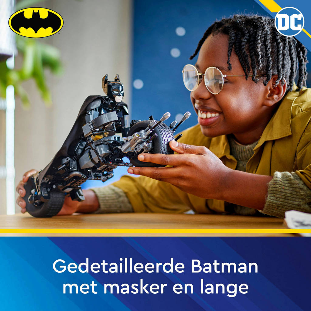 Toffe set!DC Batman: Batman bouwfiguur en de Bat-Pod motor Superheld Speelgoed voor Kinderen 76273