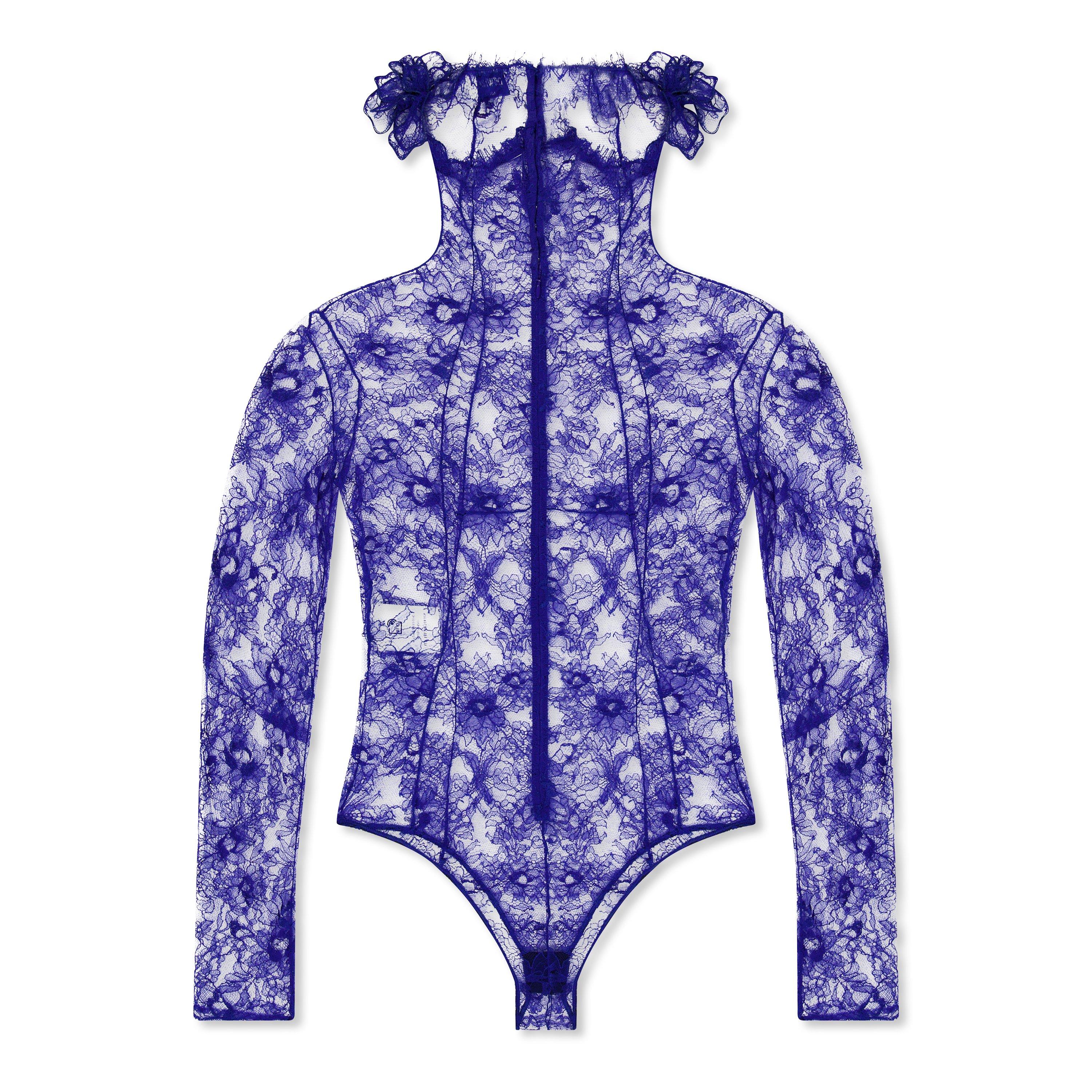 Off White Flower Lace Bodysuit