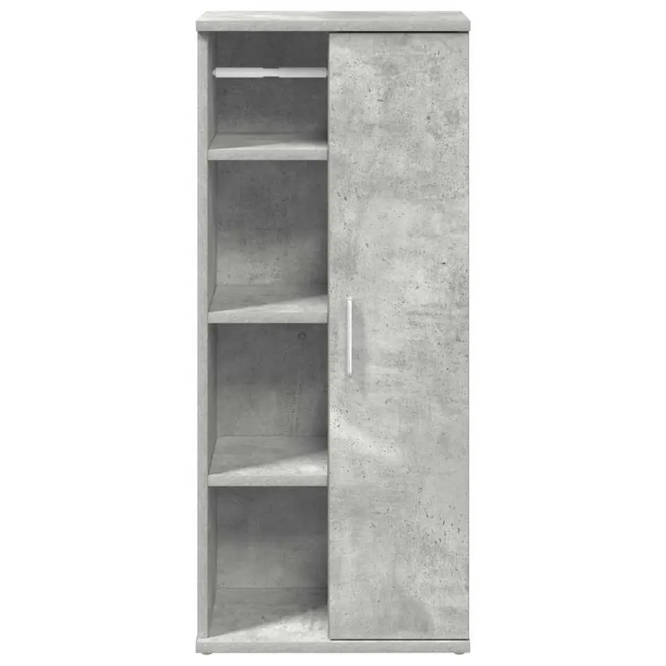 vidaXL - Kolomkast met rolhouder - Betongrijs - Bewerkt hout - 39x22x90 cm