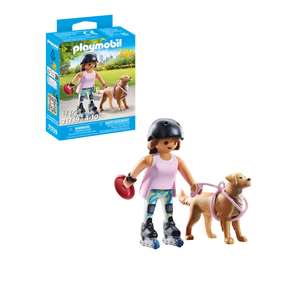 PLAYMOBIL My Life schaatser met retriever 71739