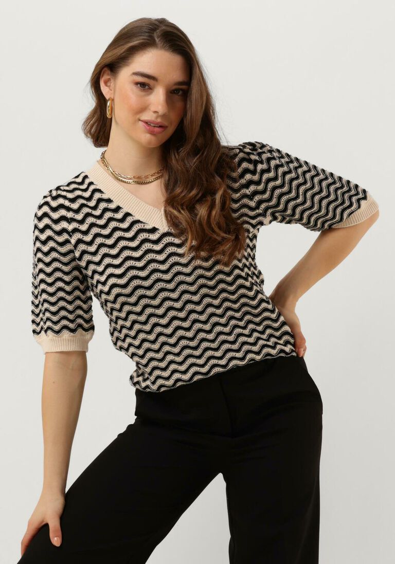 MINUS zwarte minus t-shirt maika 2/4 sleeve knit t-shirt