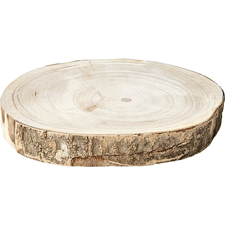 Træfad med bark 21x21x3,5 cm