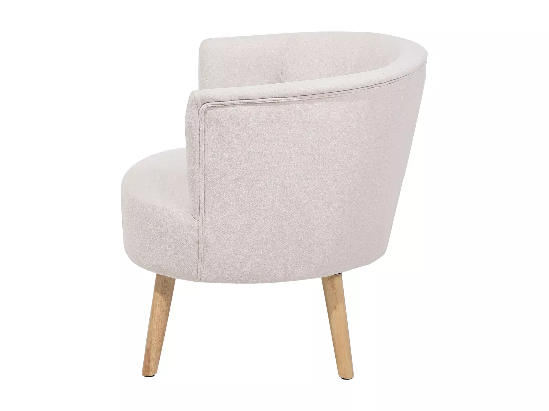 Fauteuil ODENZEN Tissu Blanc cassé