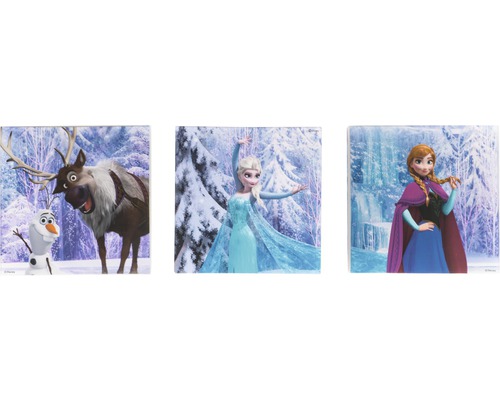 Disney Frozen Canvas Print Set van 3 (3 x 30 x 30 cm)