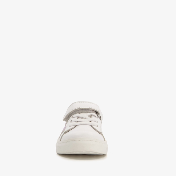 TwoDay leren meisjes sneakers wit lila
