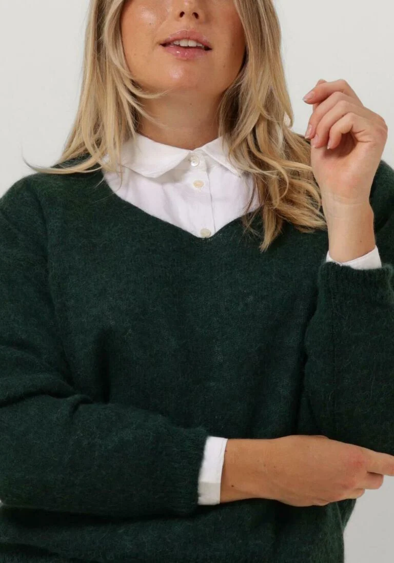 BY-BAR groene by-bar trui liv melange pullover