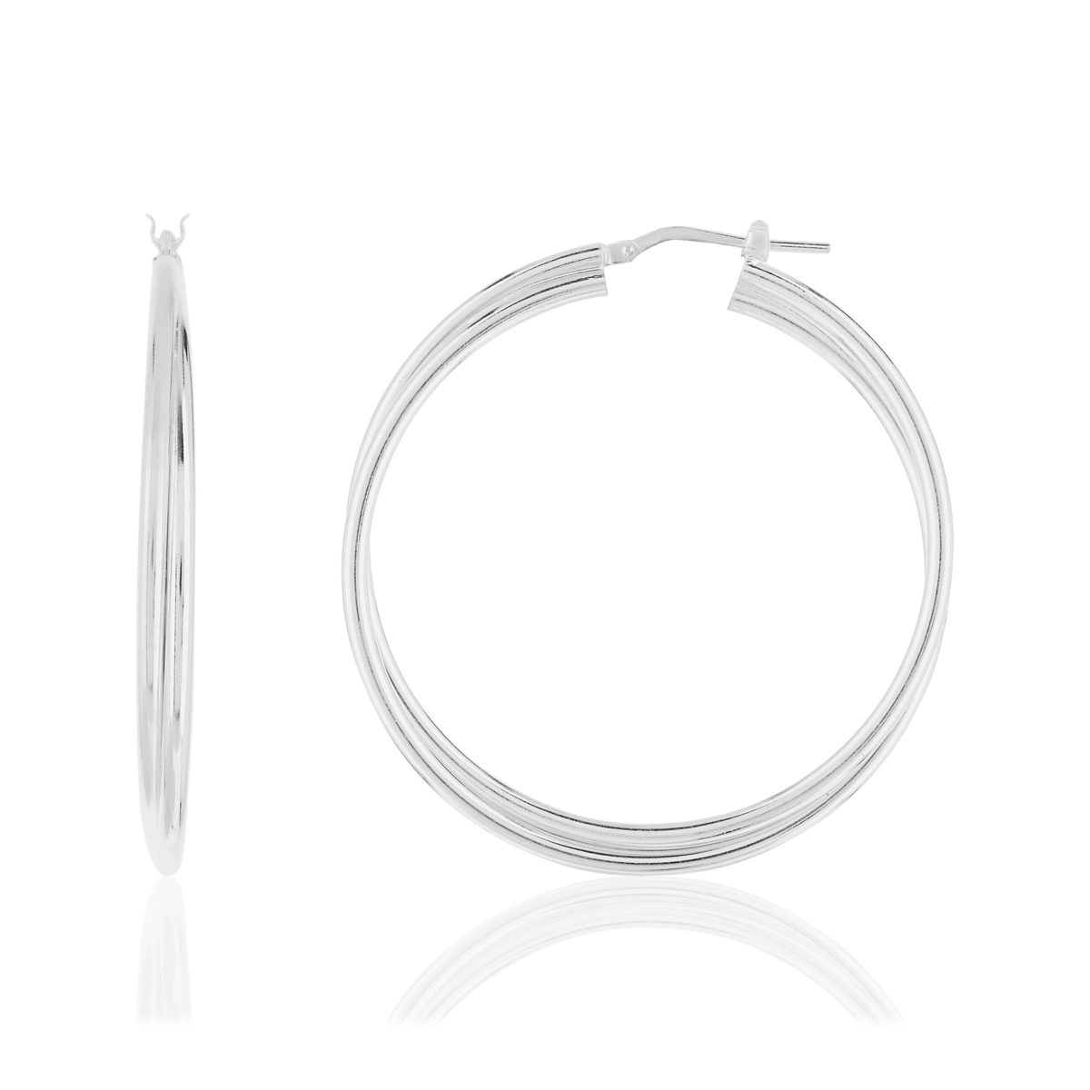 Créoles argent 925 40 mm