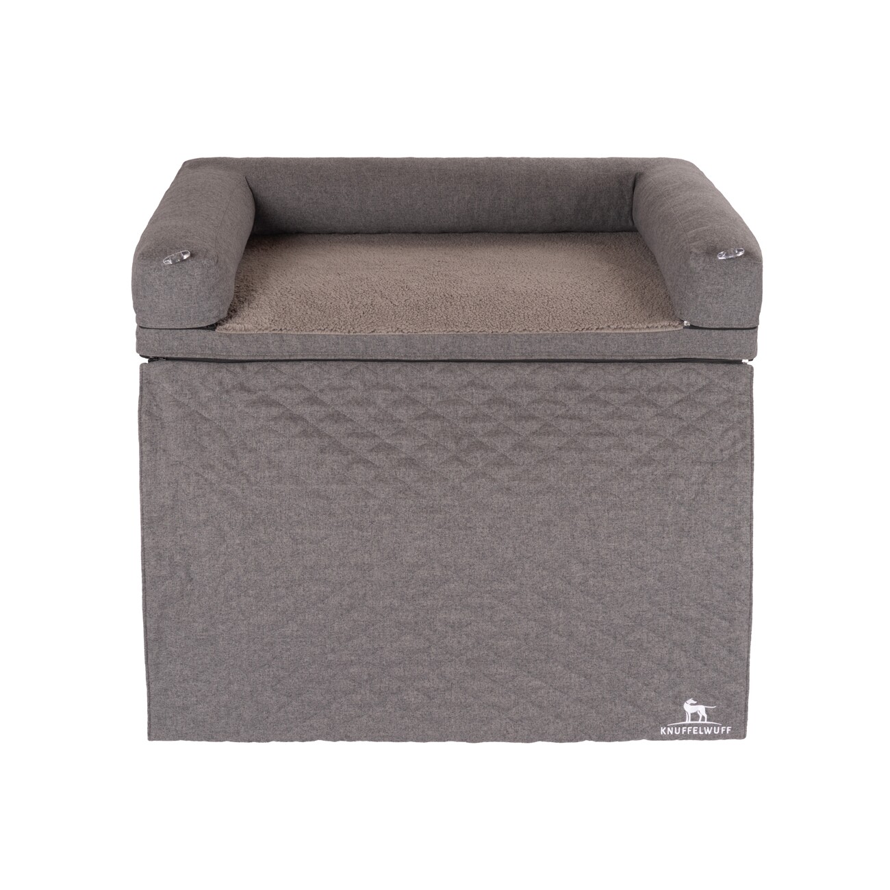 Knuffelwuff orthopädisches 2in1 Sofaschutz Hundebett Yona grau M-L