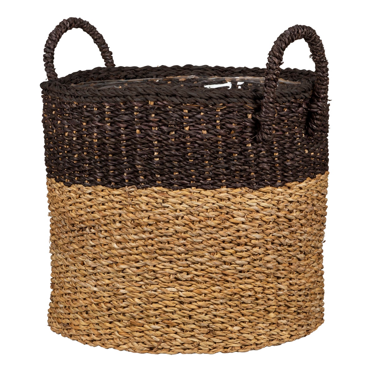 Scheurich Seagrass 37, plantenbak/mandpot met handgrepen van zeegras, kleur: Notenbruin, diameter 38 cm, hoogte 33 cm, inhoud 37,4 l.