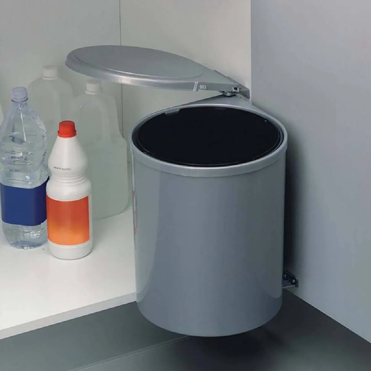 Emuca Poubelle de Recyclage 13 L Gris
