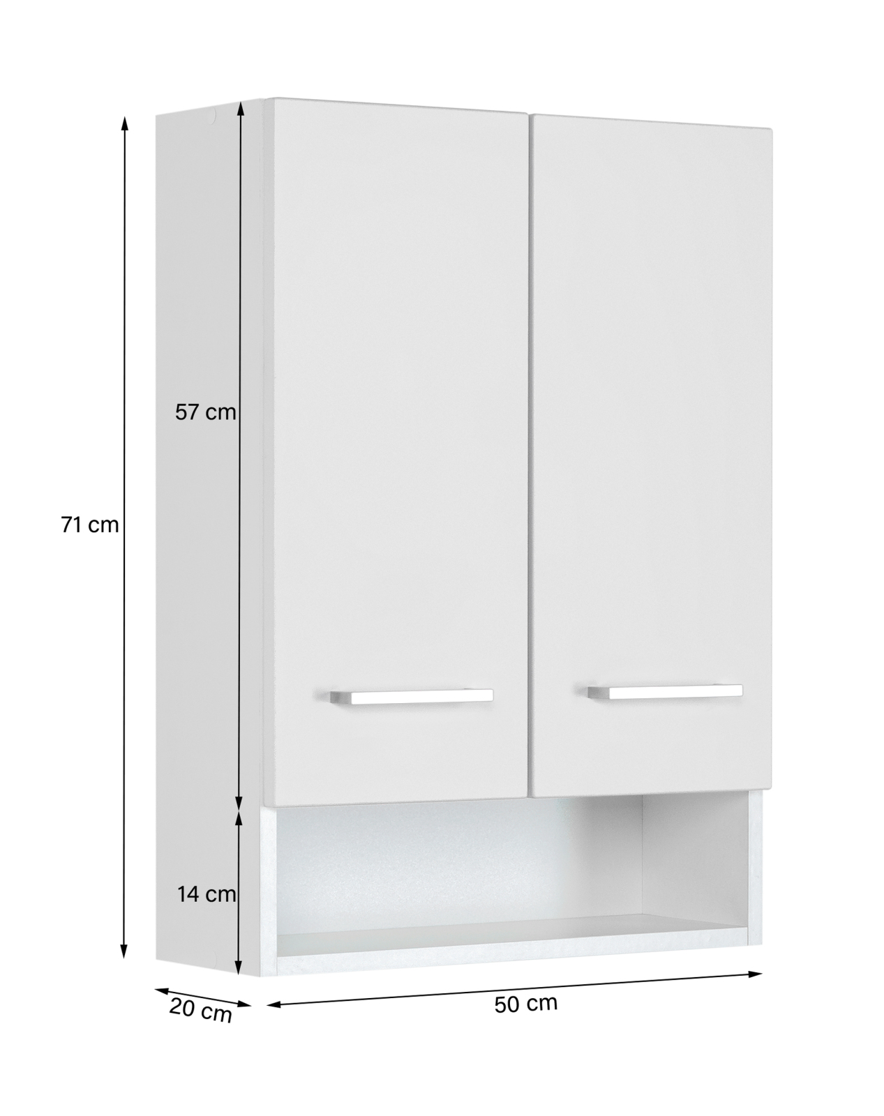 Hängeschrank RIGA - weiß - 50 cm
