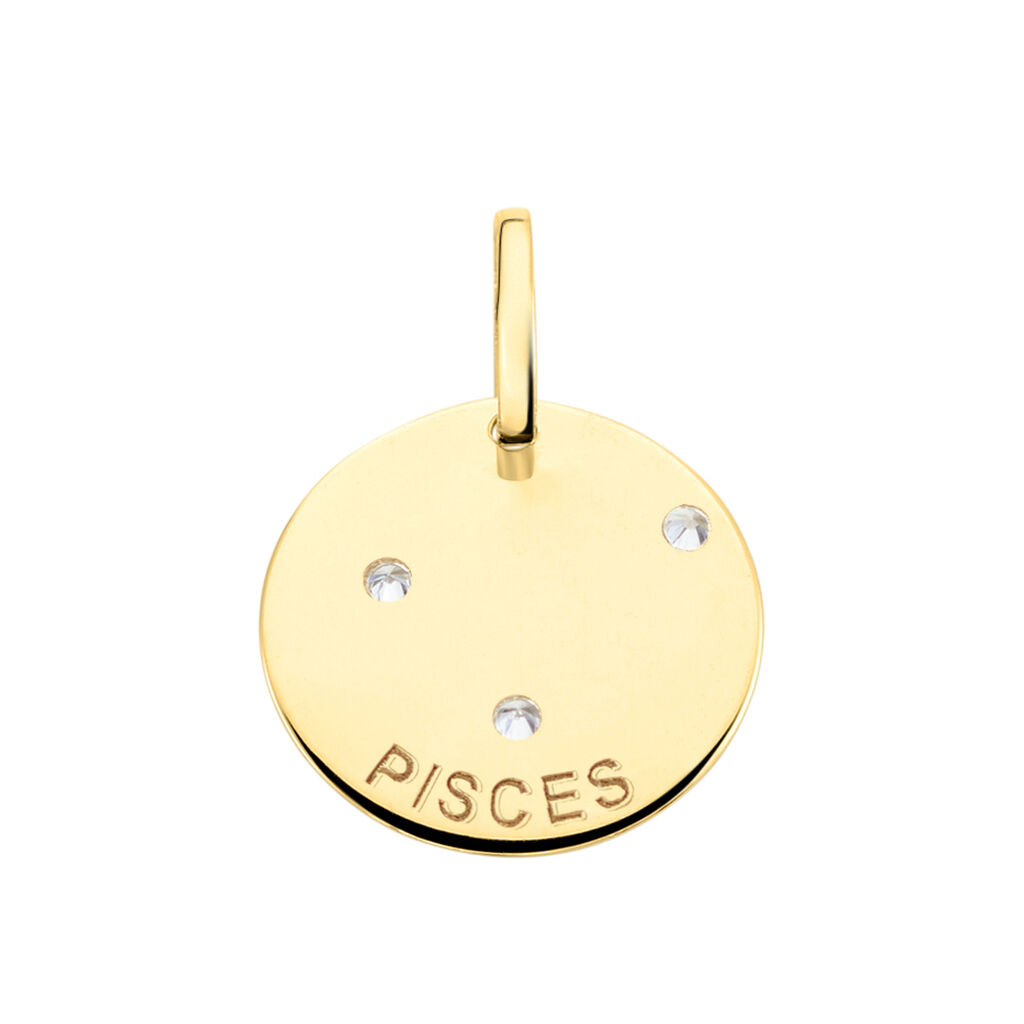 Pendentif Or Jaune Astraea Oxyde De Zirconium