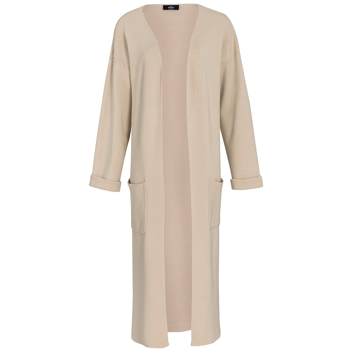 Gina Benotti Damen Strickjacke lang geschnitten beige