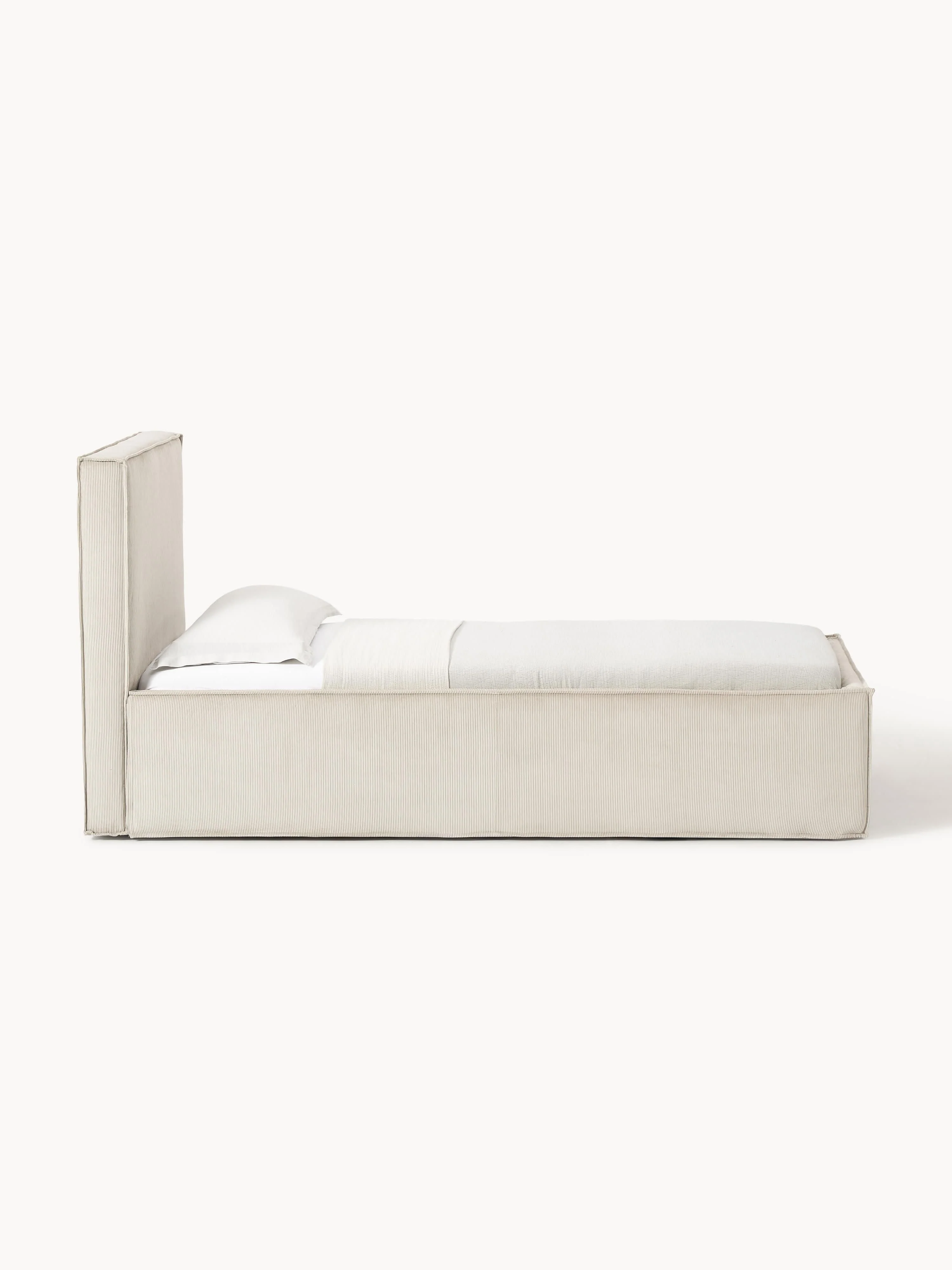 Corduroy eenpersoonsbed Dream met opbergruimte