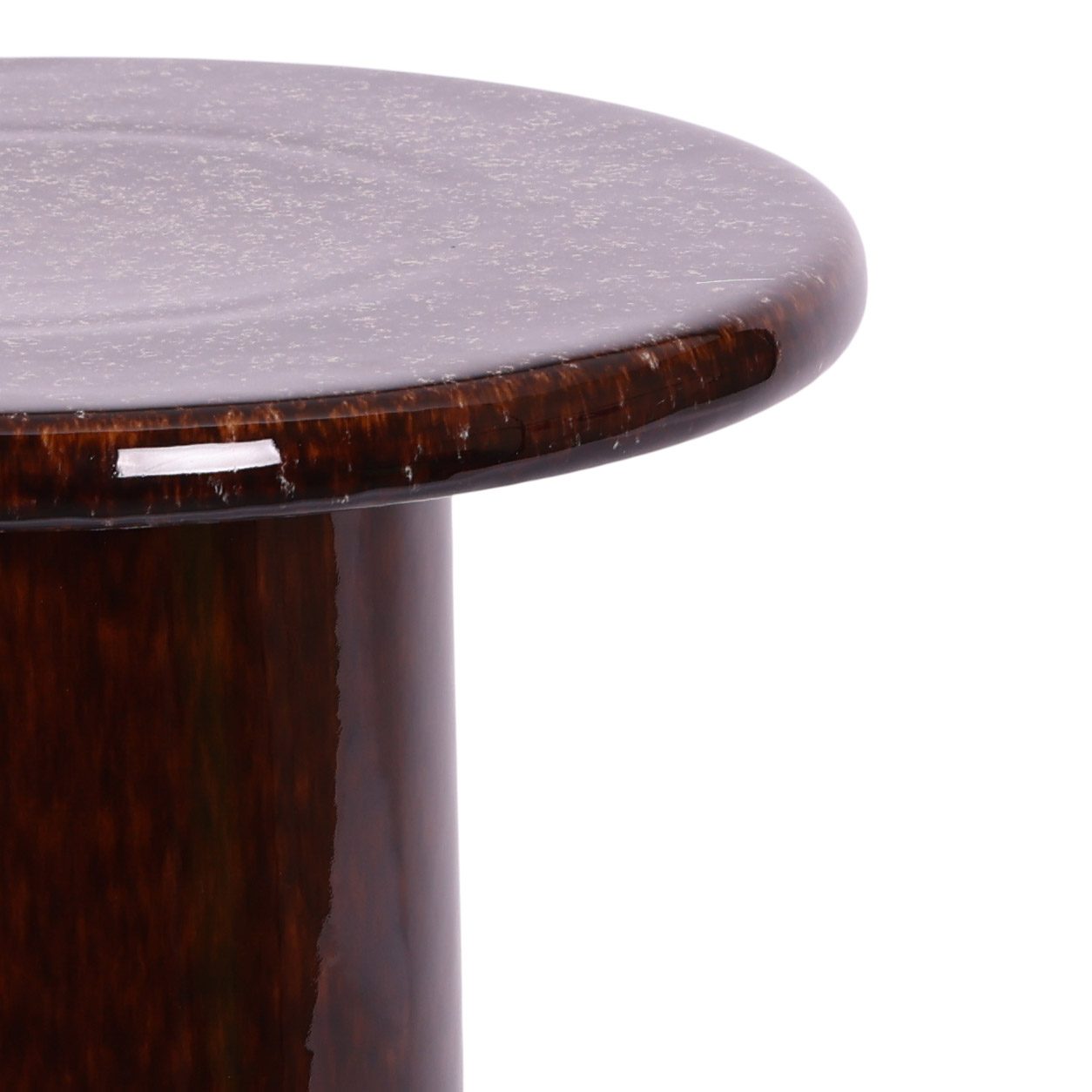 Bijzettafel Nino keramiek Ø40 cm dark brown