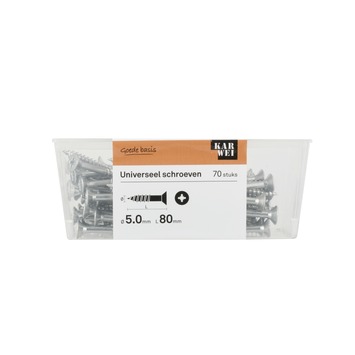 KARWEI unischroef platkop verzinkt 5x80 mm (70 stuks)