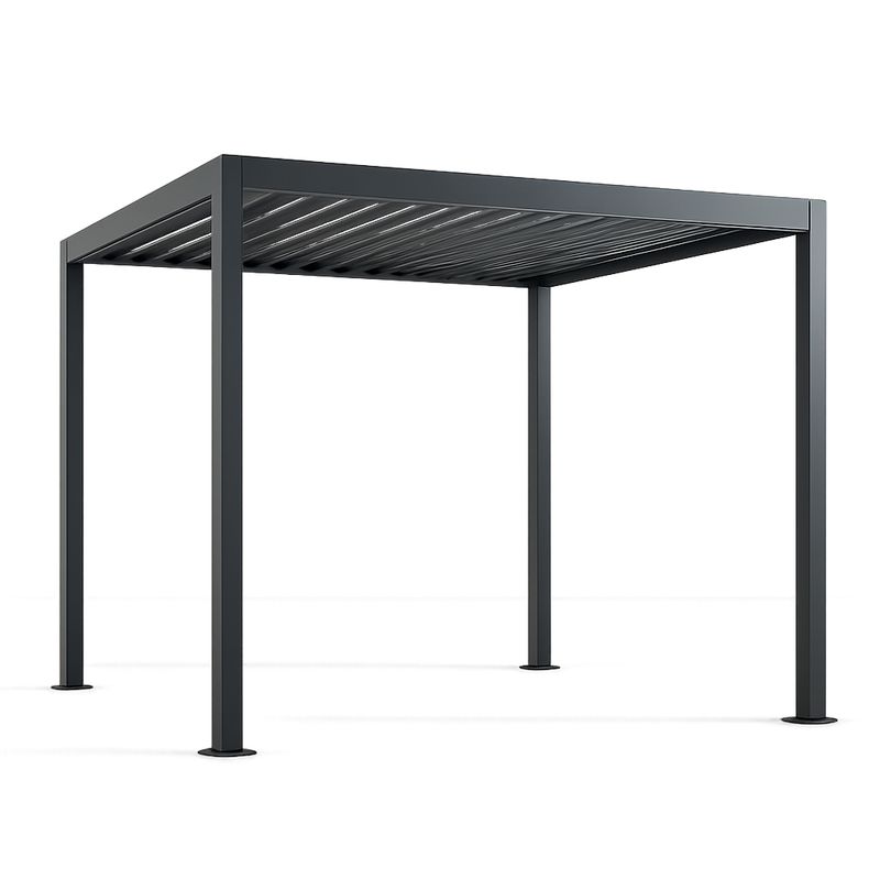 Gartenpavillon Aluminium Gestell 300x300x240 cm Anthrazit