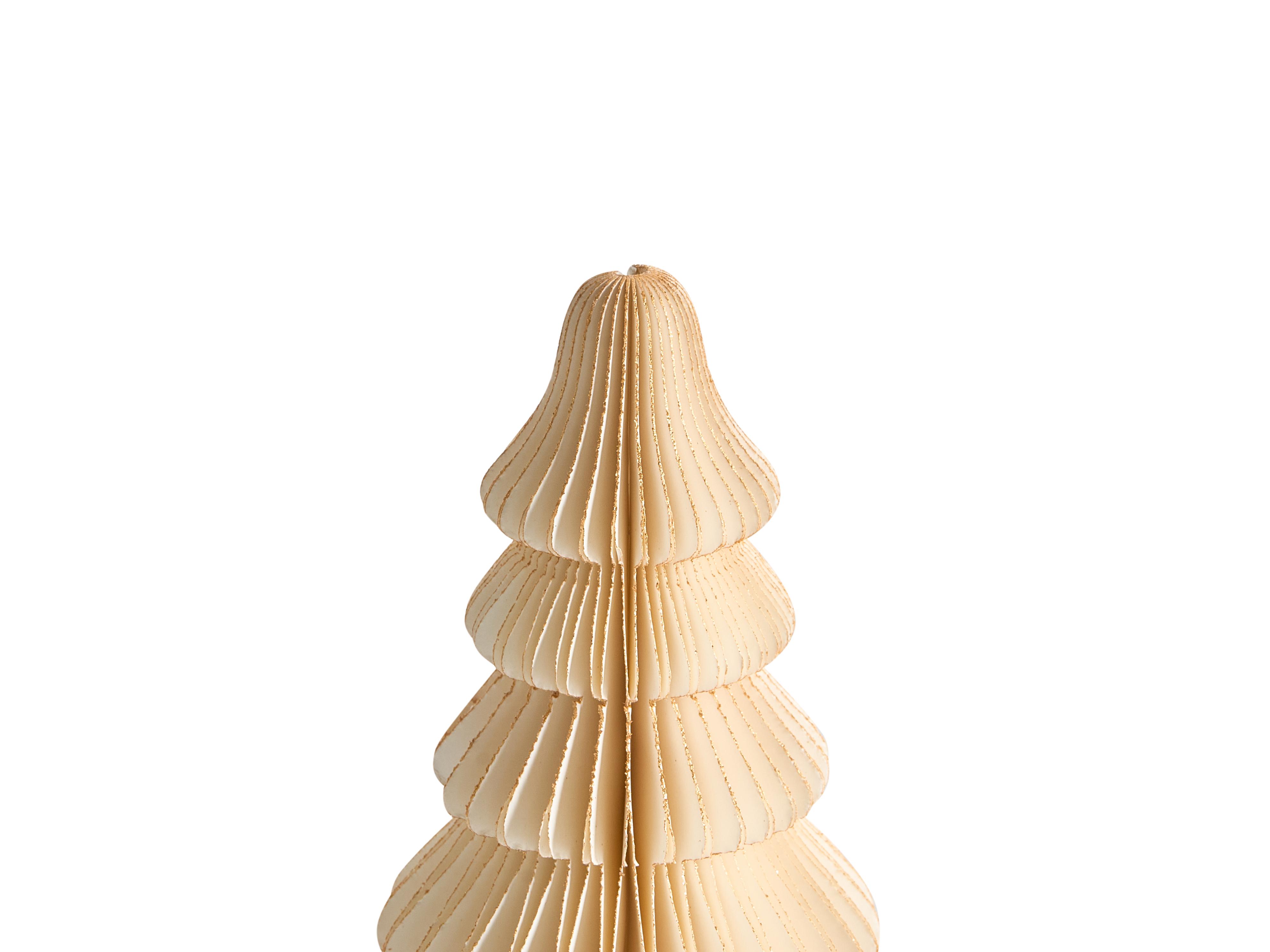 Set van 2 figuren SKJOMA Kerstboom 15/20 cm Beige