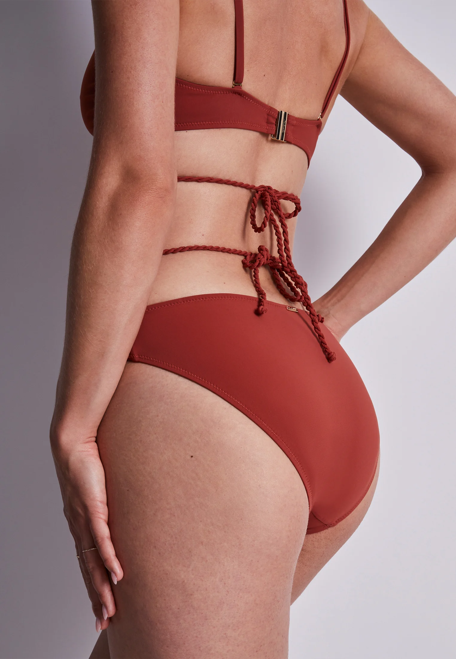 SUMMER JOURNEY - Bas de maillot de bain culotte taille haute | Rouge