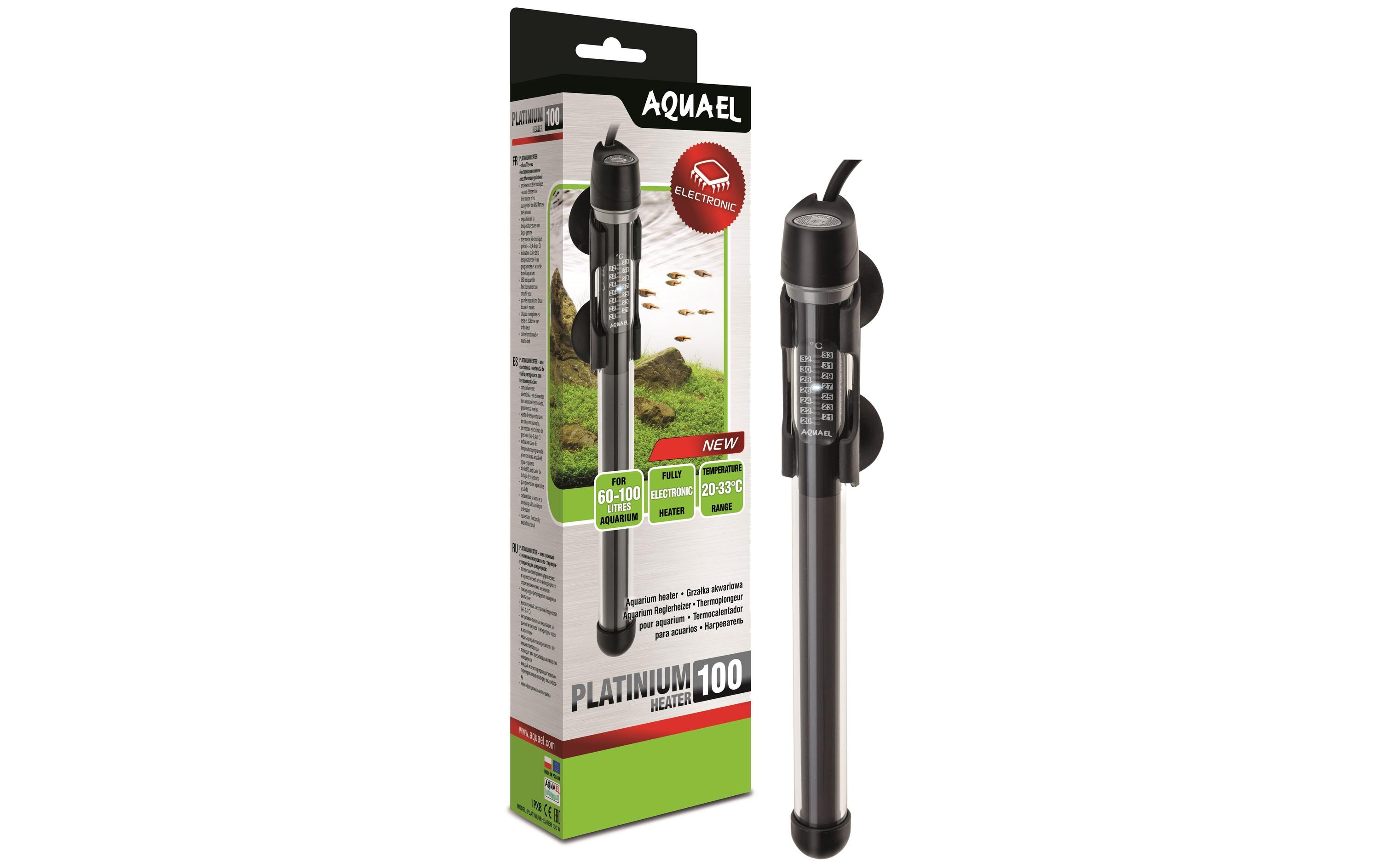Platinium Heater 100 WGlas-Aquarienheizer mit elektronischem Thermostat