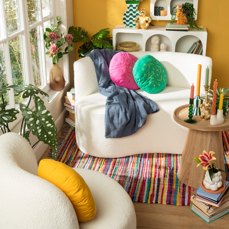 Teddy loveseat - wit - 71x120x71 cm