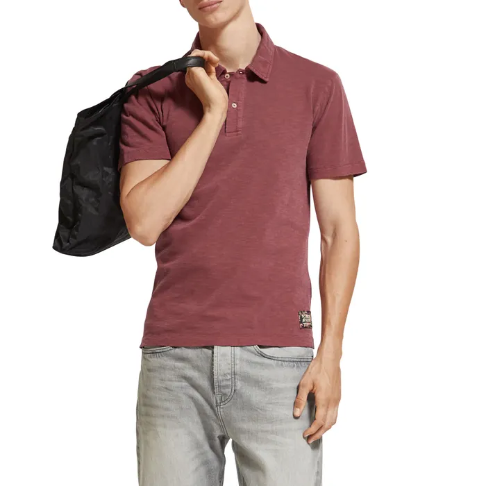 Scotch & Soda Garment Dyed Pique Polo Heren