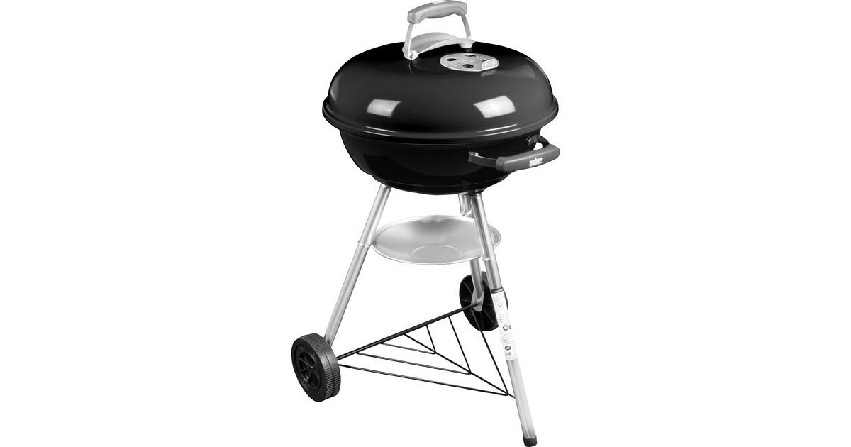 WeberCompact Kettle houtskoolbarbecue  (Hoogglans zwart, Ø 47 cm)