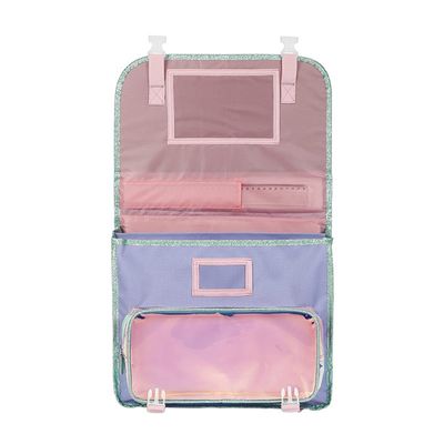 Cartable Licorne - 38 cm - 2 compartiments - lavande - Viquel