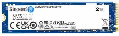 Kingston NV3 SSD 2 TB PCIe 4.0 NVMe
