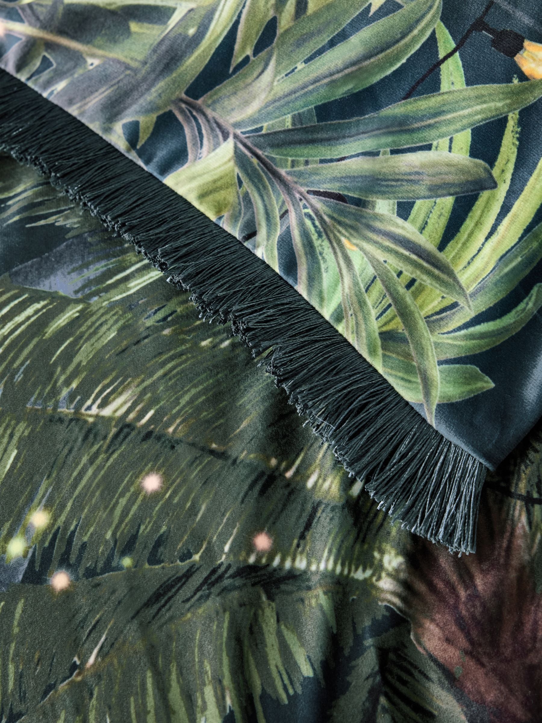 Fluwelen Dekbedovertrek en kussensloop Set met jungle-luipaard Print
