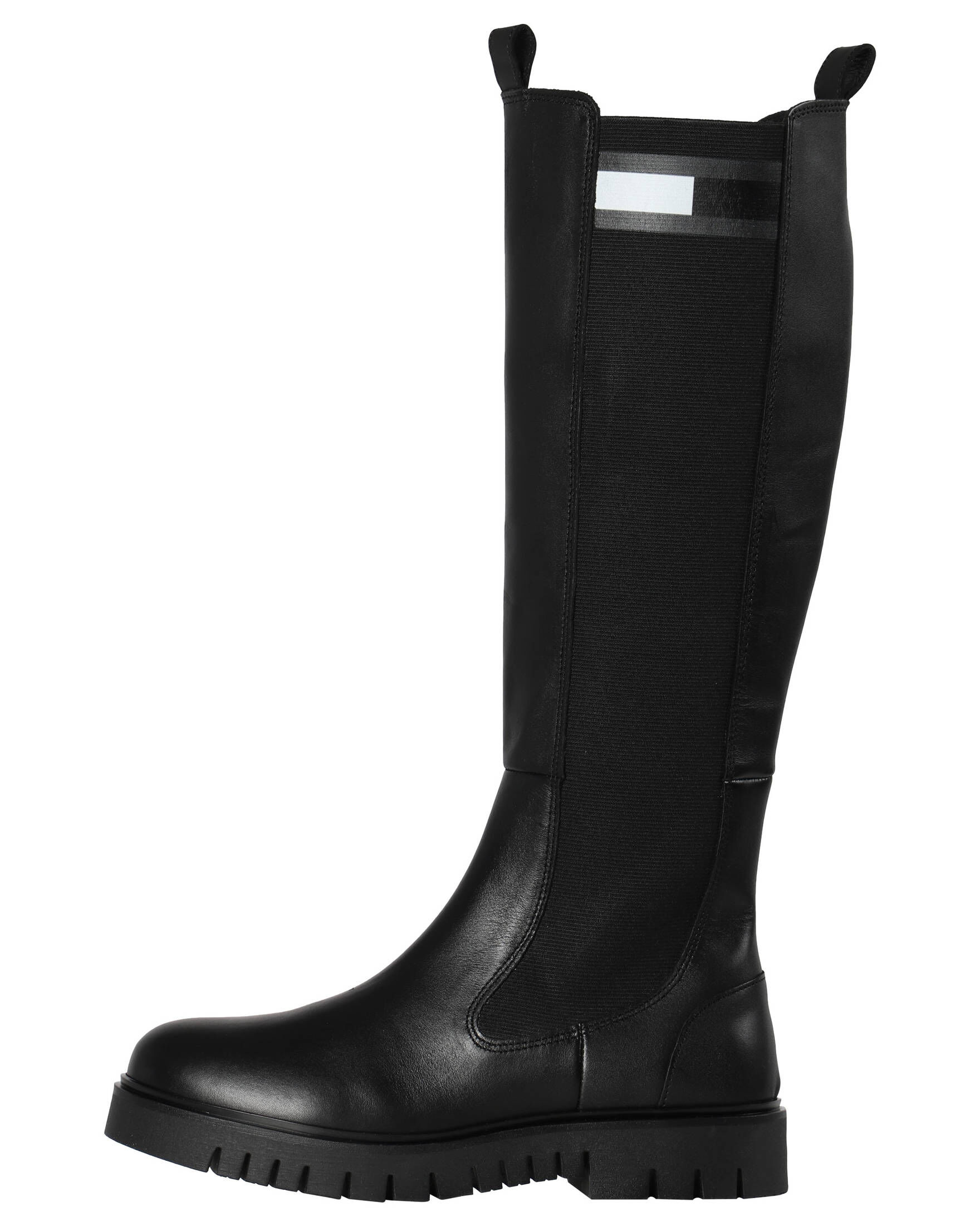 Tommy Hilfiger| Damen Lederstiefel mit Stretch-Einsätzen